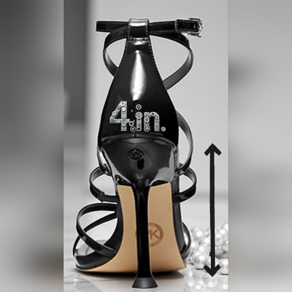 Michael Kors NEW Imani BLACK Patent leather Sandals Size 9 - Picture 5 of 7